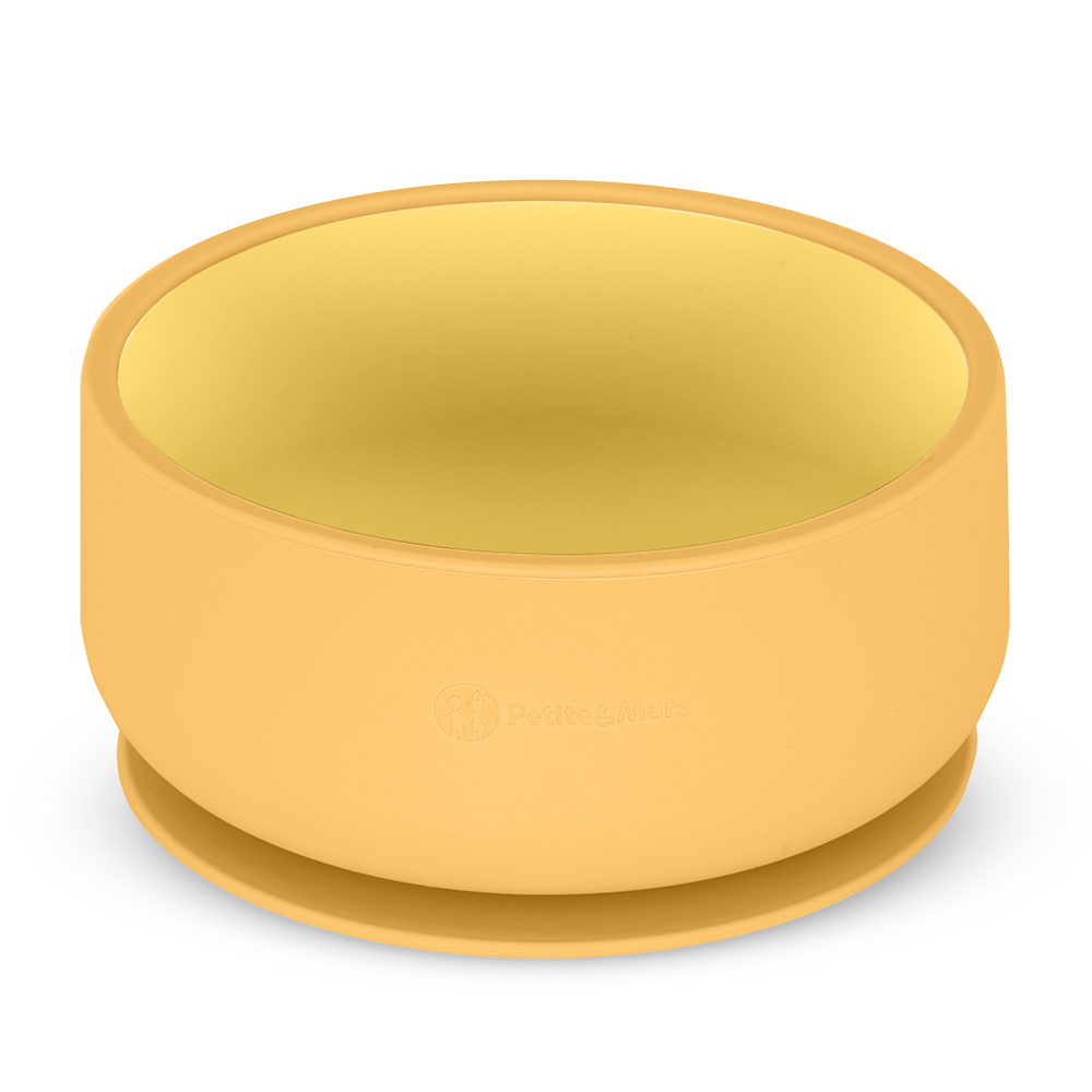 Petite&Mars bol din silicon cu ventuza 6m+ Intense Ochre