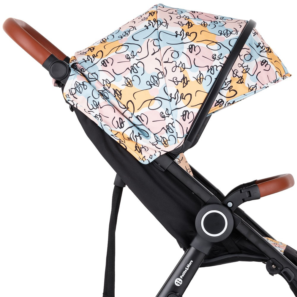 Petite&Mars carucior sport Street+ RWS 6m+ Oak+Faces Imagine secundară a produsului