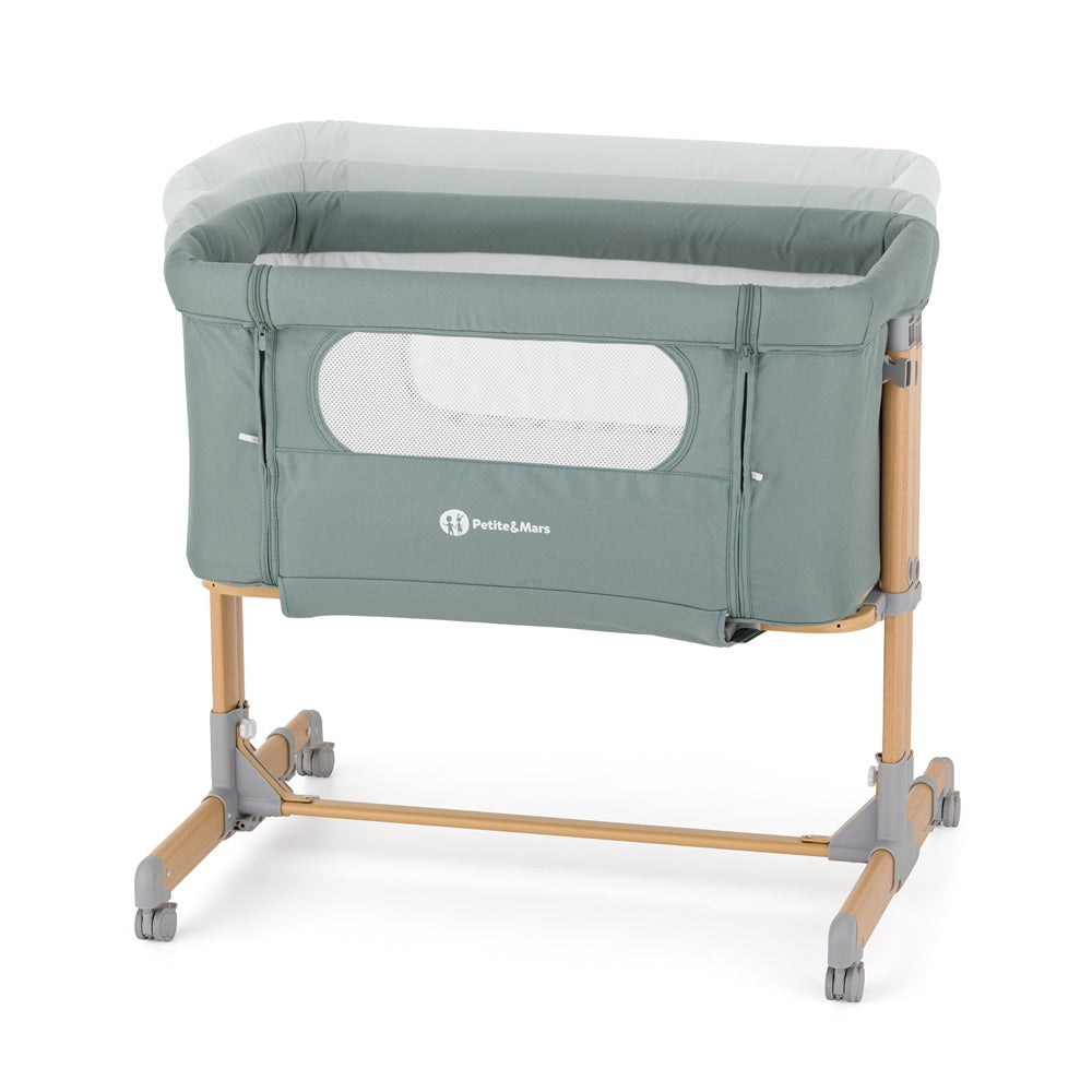 Petite&Mars co-sleeper compact 2in1 GRACE 0m+ Foggy Green