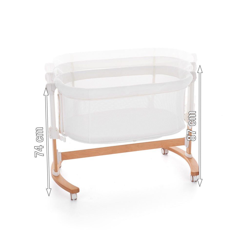 Petite&Mars co-sleeper reglabil 2in1 GLORY cu functie de leganare 