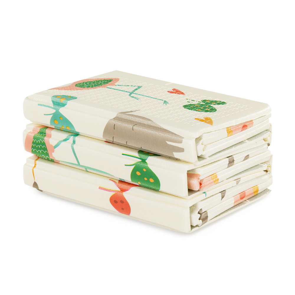 Petite&Mars covor de joaca pliabil 130x200 cm Campy L 0m+ Animals&Hexagon