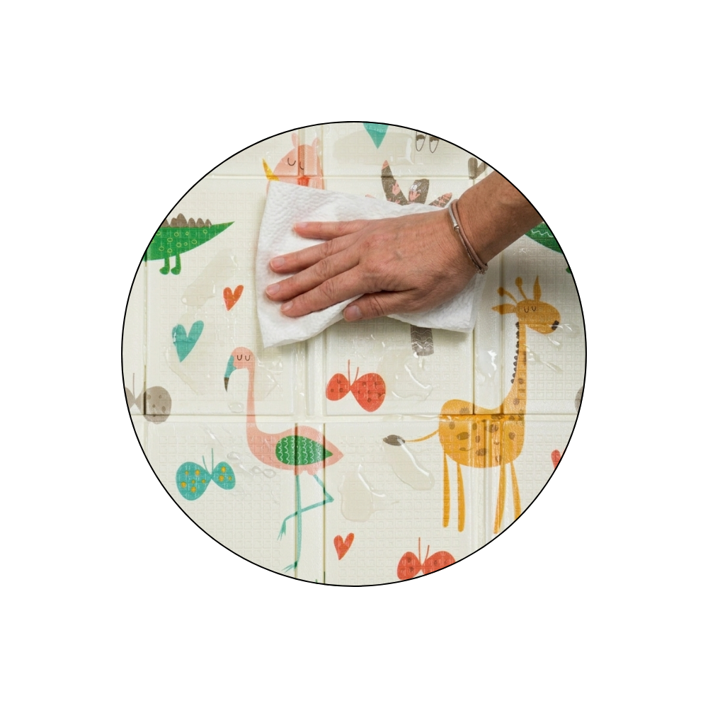 Petite&Mars covor de joaca pliabil 130x200 cm Campy L 0m+ Animals&Hexagon