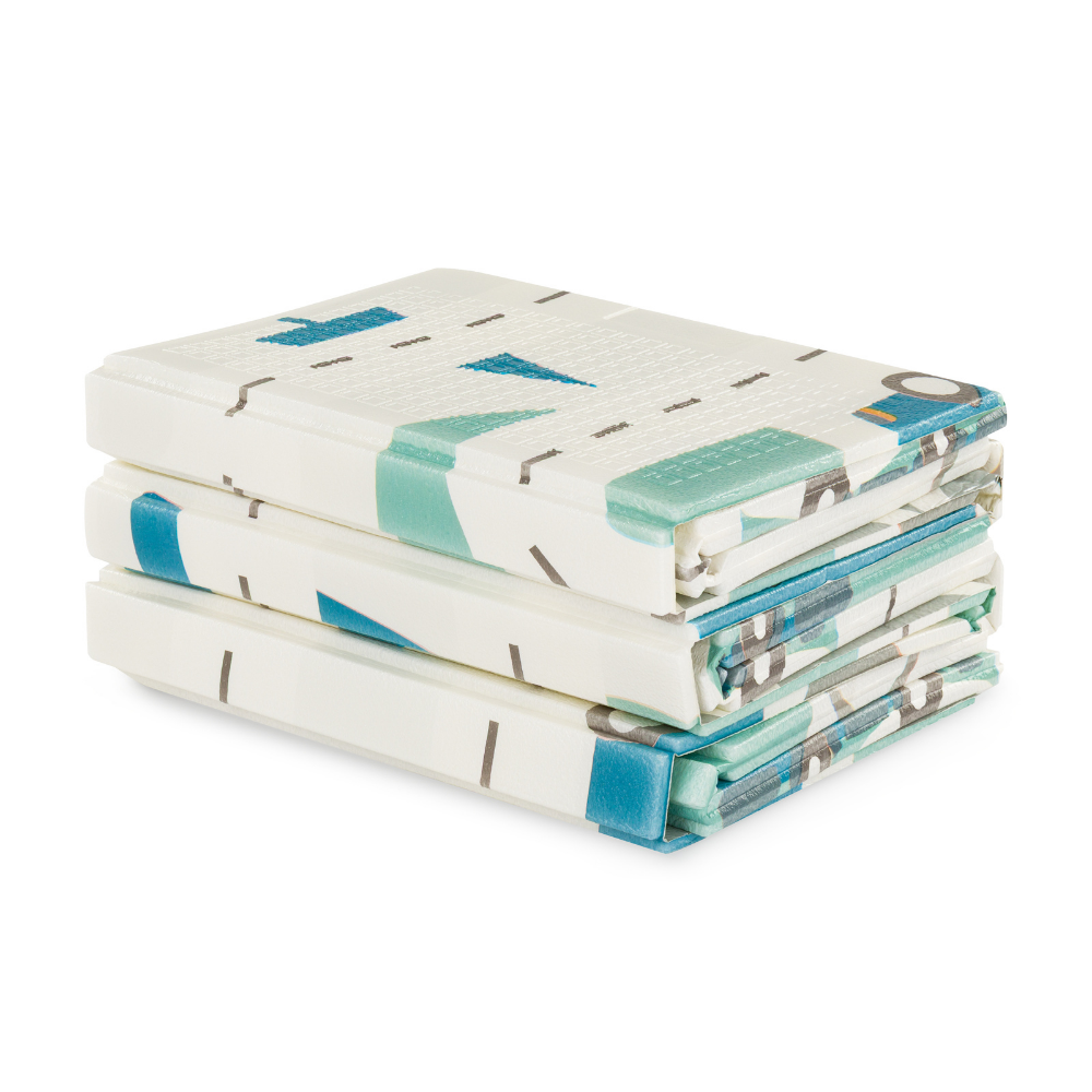 Petite&Mars covor de joaca pliabil 130x200 cm Campy L 0m+ Cars&Arabesca