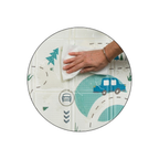 Petite&Mars covor de joaca pliabil 130x200 cm Campy L 0m+ Cars&Arabesca