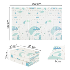 Petite&Mars covor de joaca pliabil 130x200 cm Campy L 0m+ Cars&Arabesca