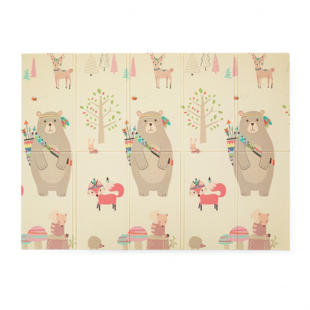 Petite&Mars covor de joaca pliabil Campy 0m+ Elephant/Fox