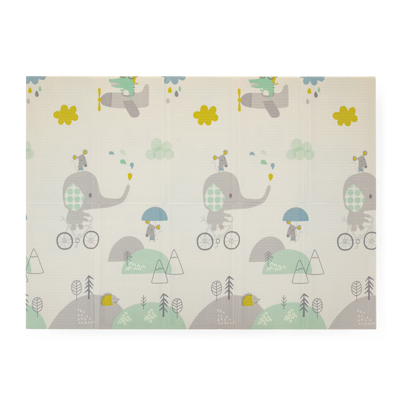 Petite&Mars covor de joaca pliabil Campy 0m+ Elephant/Fox
