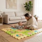 Petite&Mars covor de joaca 9 bucati de puzzle Nexli 90x90 cm Forest Friends