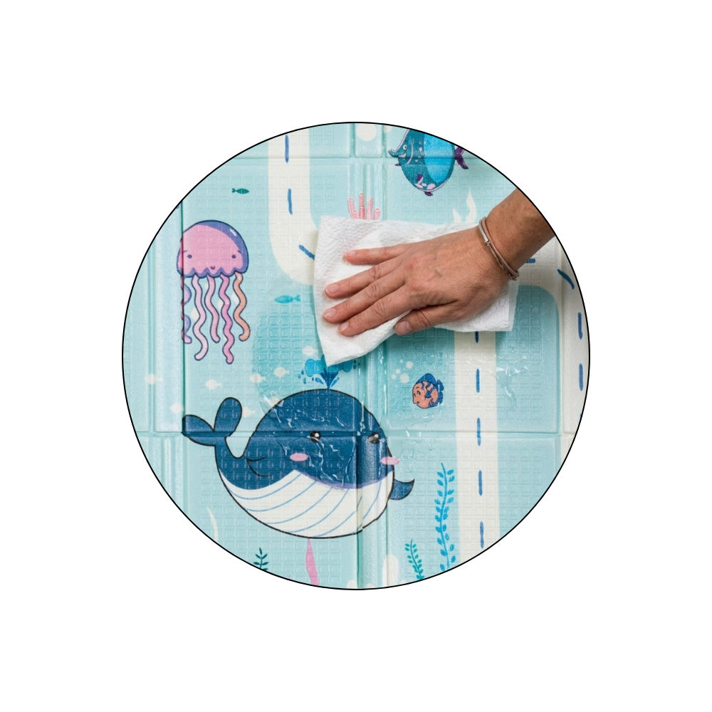 Petite&Mars covor de joaca pliabil 120x120 cm Campy S 0m+ Ocean&Arabesca