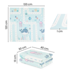 Petite&Mars covor de joaca pliabil 120x120 cm Campy S 0m+ Ocean&Arabesca