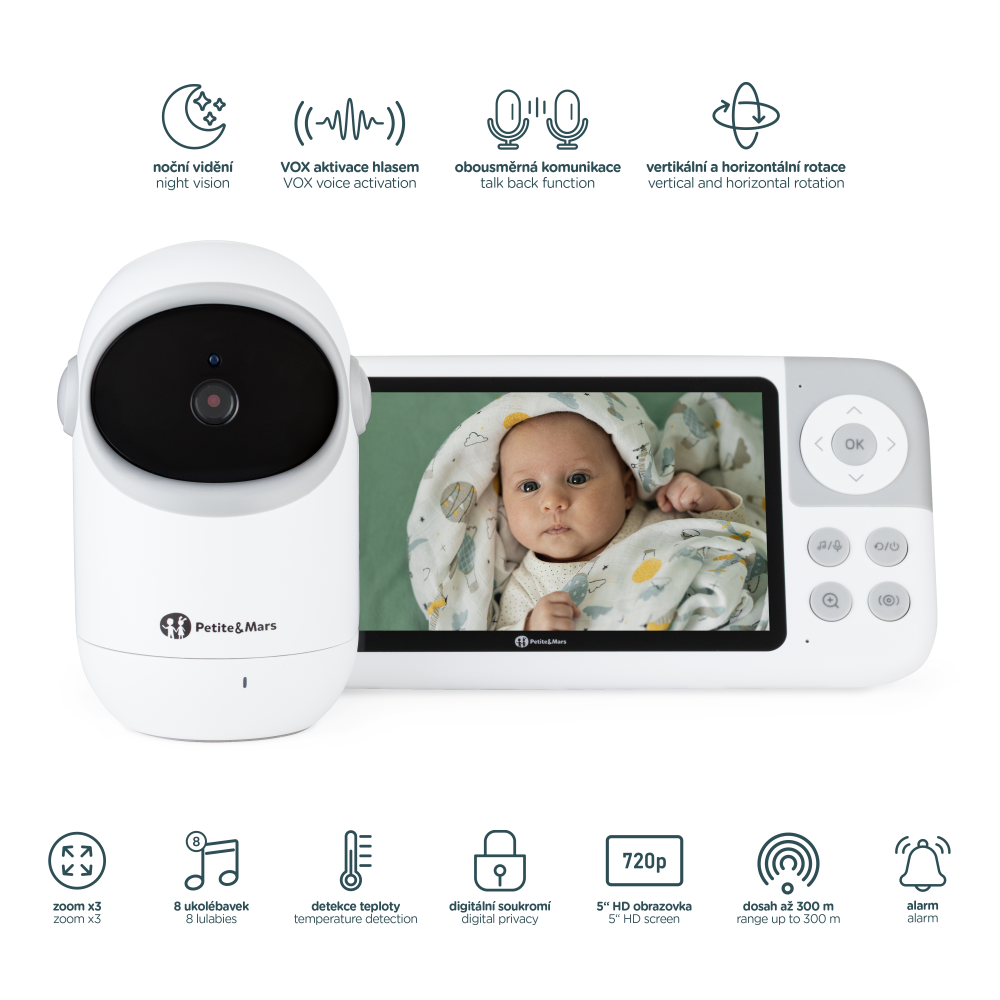 Petite&Mars Digital baby monitor EVE 5.0  Imagine principală a produsului