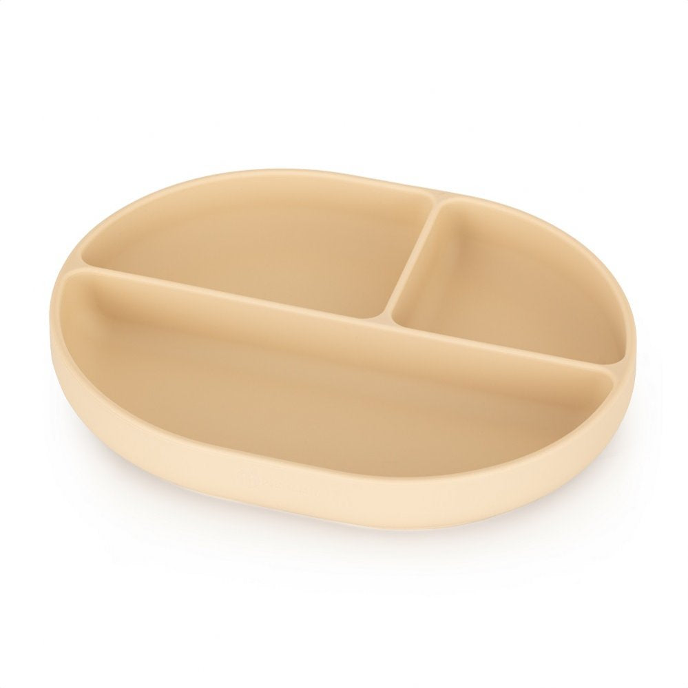 Petite&Mars farfurie ovala compartimentata din silicon cu ventuza Take&Match 6m+ Desert Sand Imagine principală a produsului