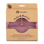 Petite&Mars farfurie rotunda compartimentata Take&Match 6m+ Dusty Rose