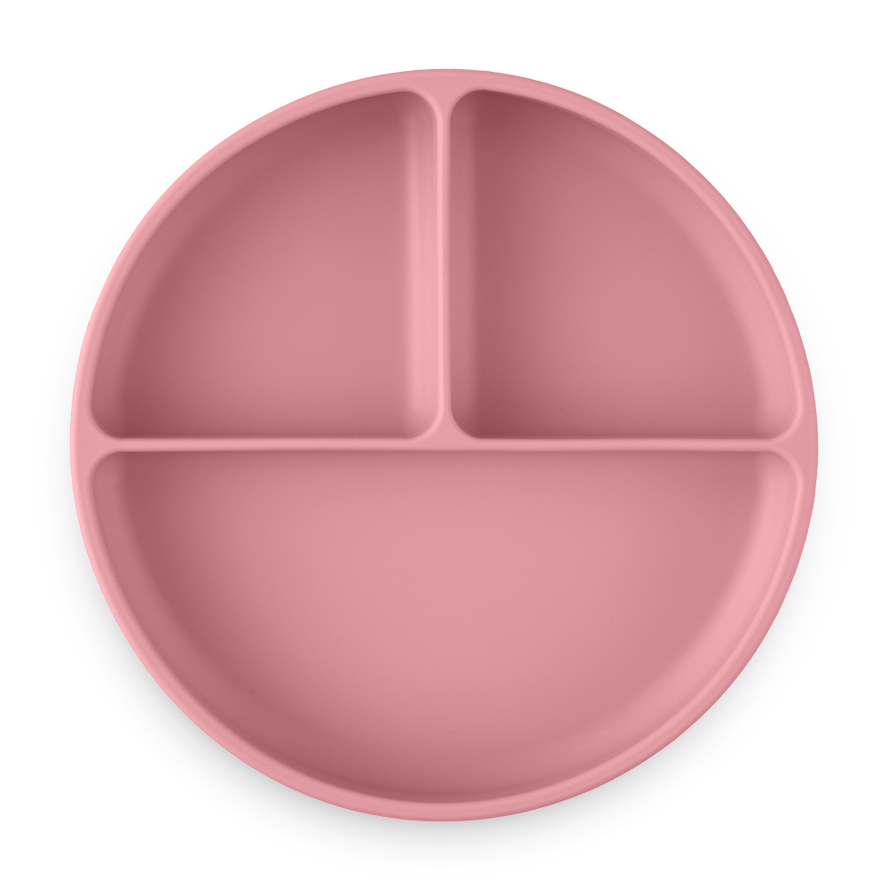 Petite&Mars farfurie rotunda compartimentata Take&Match 6m+ Dusty Rose