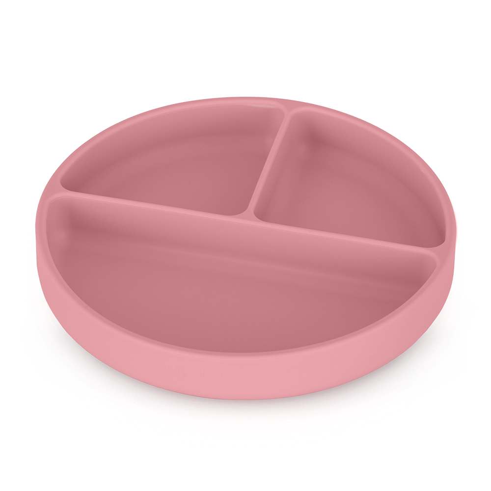 Petite&Mars farfurie rotunda compartimentata Take&Match 6m+ Dusty Rose
