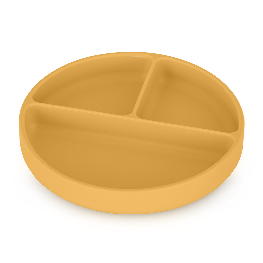Petite&Mars farfurie rotunda compartimentata Take&Match 6m+ Intense Ochre