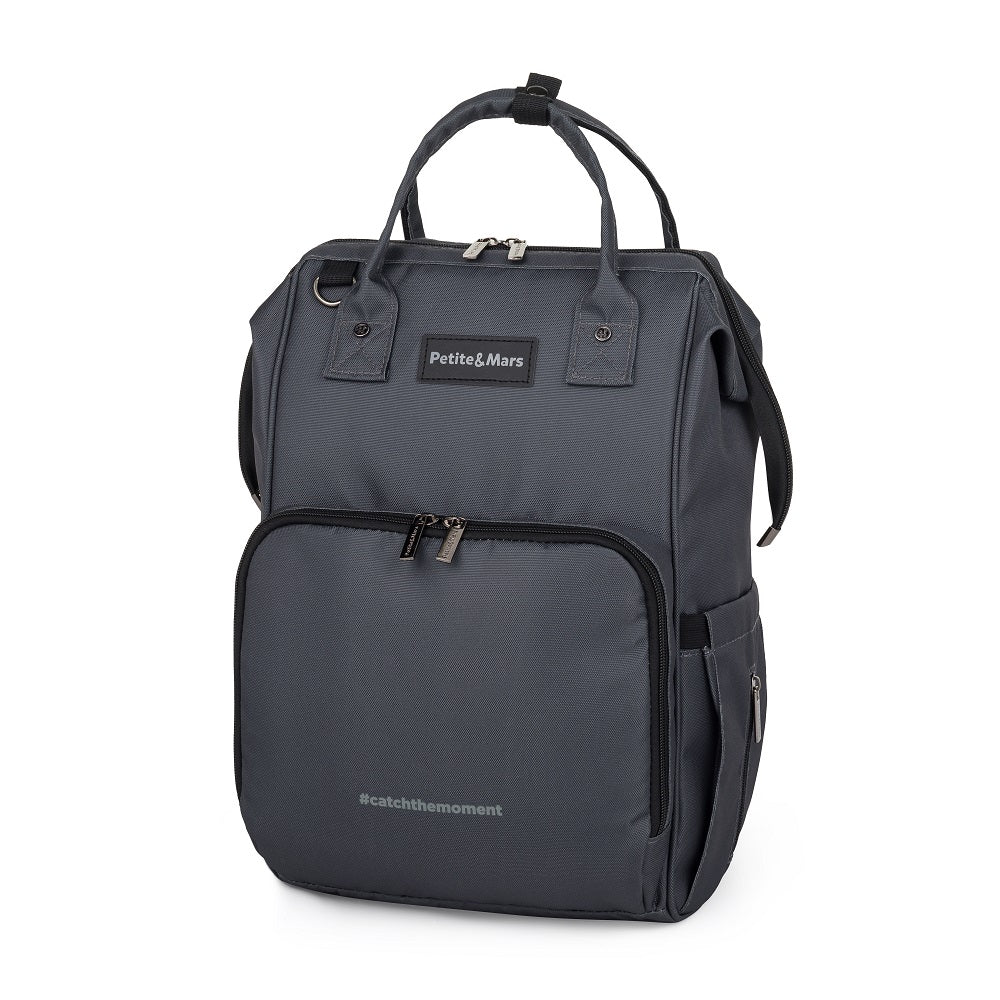 Petite&Mars geanta mamici Jack seria Catchthemoment 0m+ Ultimate Grey Imagine principală a produsului