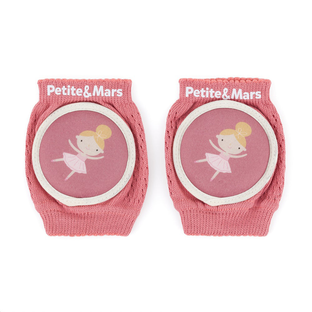 Petite&Mars genunchiere cu pernute 6m+ 2 buc Roz