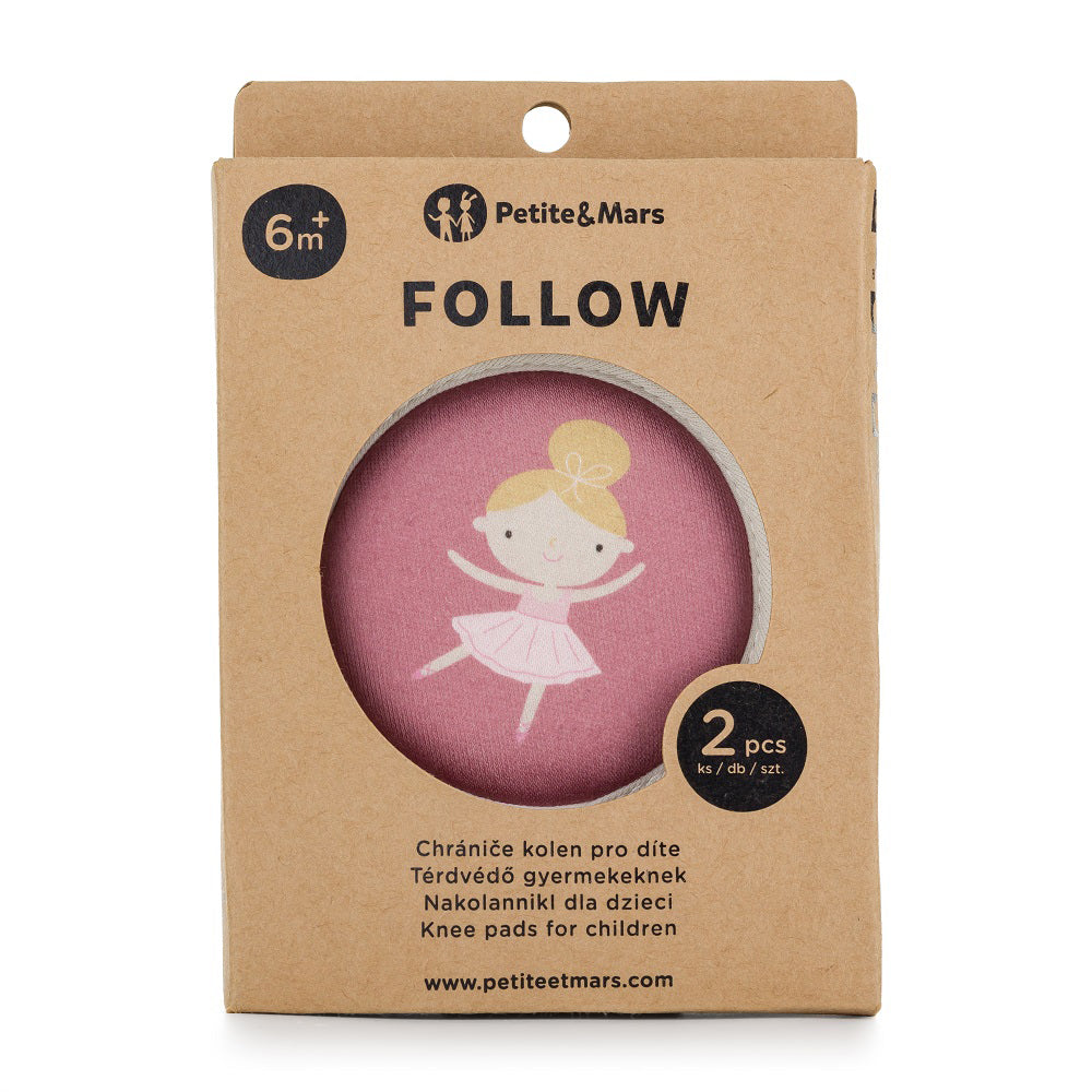 Petite&Mars genunchiere cu pernute 6m+ 2 buc Roz