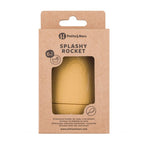 Petite&Mars jucarie de baie si perie silicon Splashy Rocket 6m+ Intense Ochre
