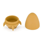 Petite&Mars jucarie de baie si perie silicon Splashy Rocket 6m+ Intense Ochre