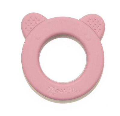 Petite&Mars jucarie dentitie si zornaitoare Bear 0m+ Dusty Rose Imagine principală a produsului