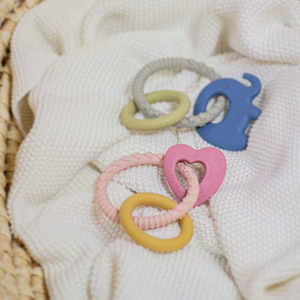 Petite&Mars jucarie dentitie silicon 0m+ Love