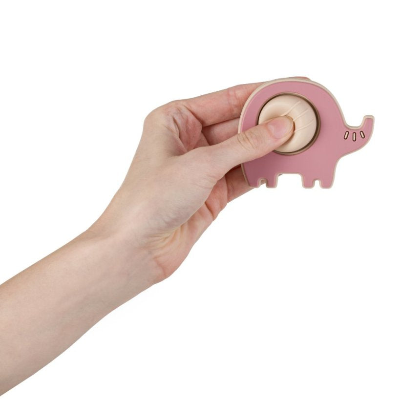 Petite&Mars jucarie dentitie silicon pop up Elefant Edwin 6m+ Dusty Rose