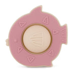 Petite&Mars jucarie dentitie silicon pop up Fish Fiona 6m+ Dusty Rose