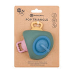 Petite&Mars jucarie dentitie silicon sensory Pop-Up toy Pop Triangle 10m+ Misty Green