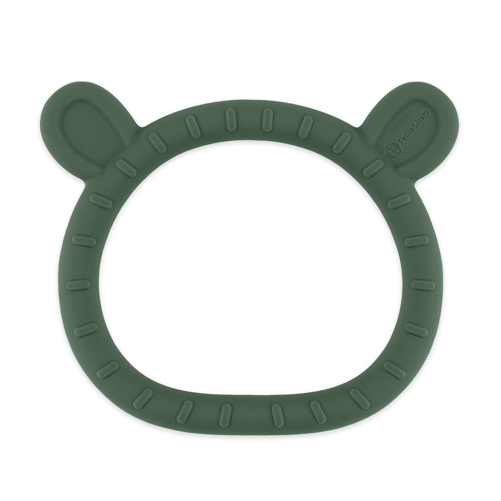 Petite&Mars jucarie dentitie silicon Teddy 0m+ Misty Green