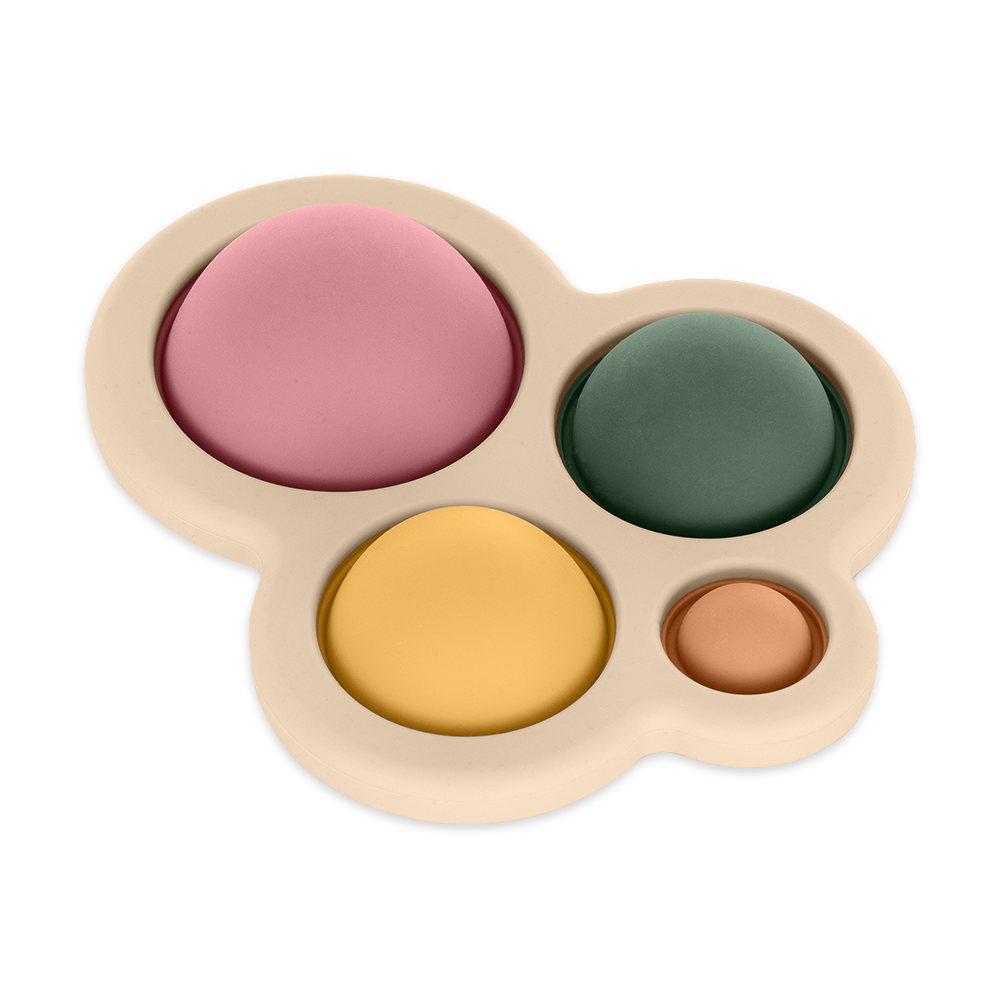 Petite&Mars jucarie silicon Chill Out 6m+ Dusty Rose