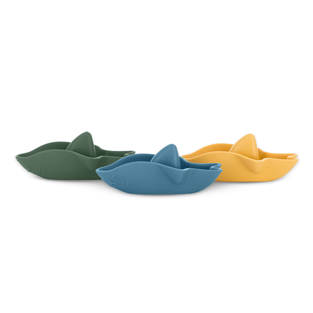 Petite&Mars jucarie silicon de baie 6m+ Sharks