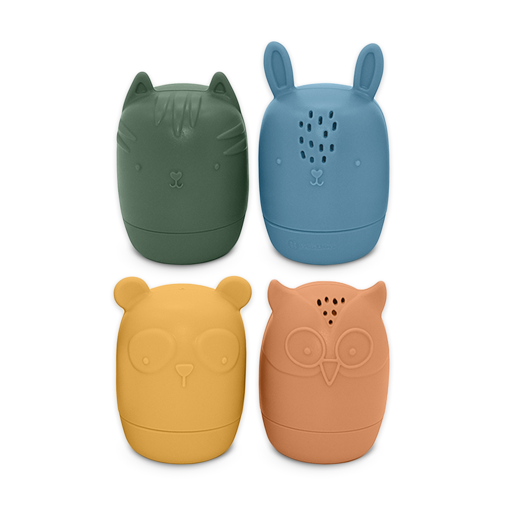 Petite&Mars jucarie silicon de baie Amigos 6m+ Imagine principală a produsului