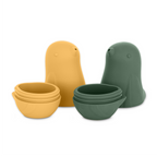 Petite&Mars jucarie silicon de baie Love birds 6m+ Ochre Green