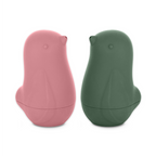 Petite&Mars jucarie silicon de baie Love birds 6m+ Rose Green