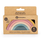 Petite&Mars jucarie silicon de stivuit Rainbow 12m+ Intense Ochre