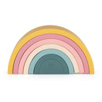 Petite&Mars jucarie silicon de stivuit Rainbow 12m+ Intense Ochre