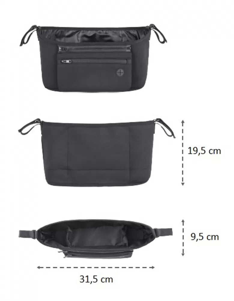 Petite&Mars organizator carucior Pocket Zip 0m+ Black