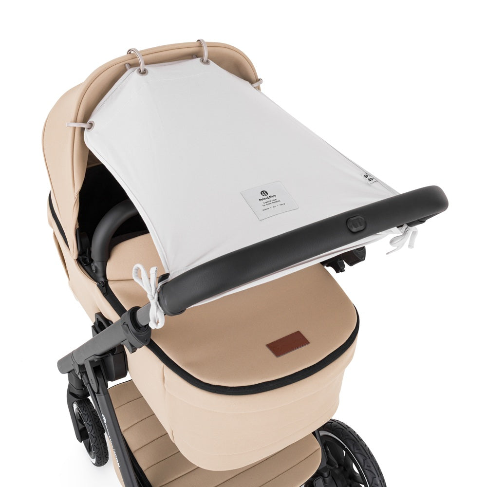 Petite&Mars parasolar carucior si scaun auto Sunny 0m+ Champagne Shower