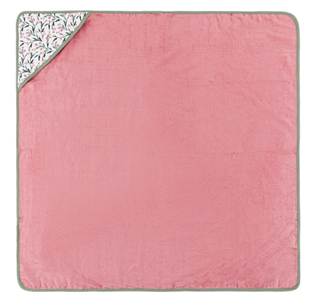 Petite&Mars prosop cu gluga LOULOU din bambus 100x100 cm Pink Meadow