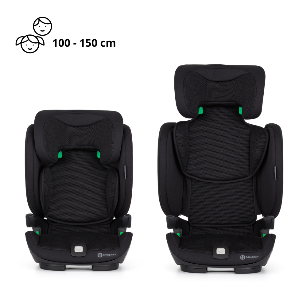 Petite&Mars scaun auto Elite Pro i-Size 100-150 cm (15-36 kg) Coal Black Air