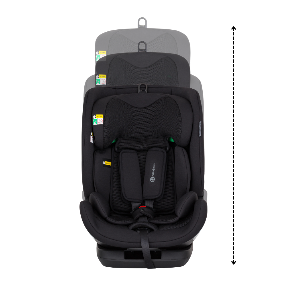 Petite&Mars scaun auto Prime Pro i-Size 76-150 cm (9-36 kg) Coal Black Air