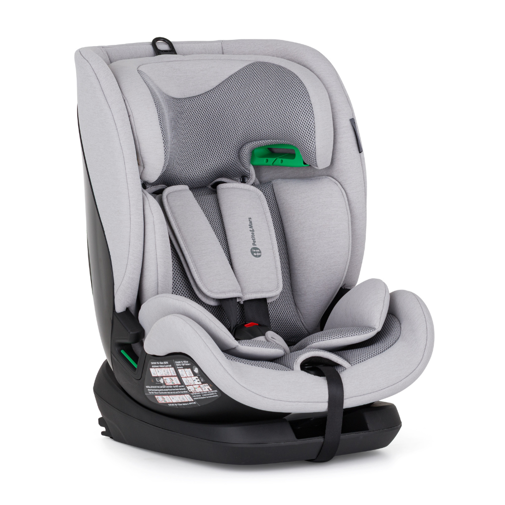 Petite&Mars scaun auto Prime Pro i-Size 76-150 cm (9-36 kg) Gentle Grey Air
