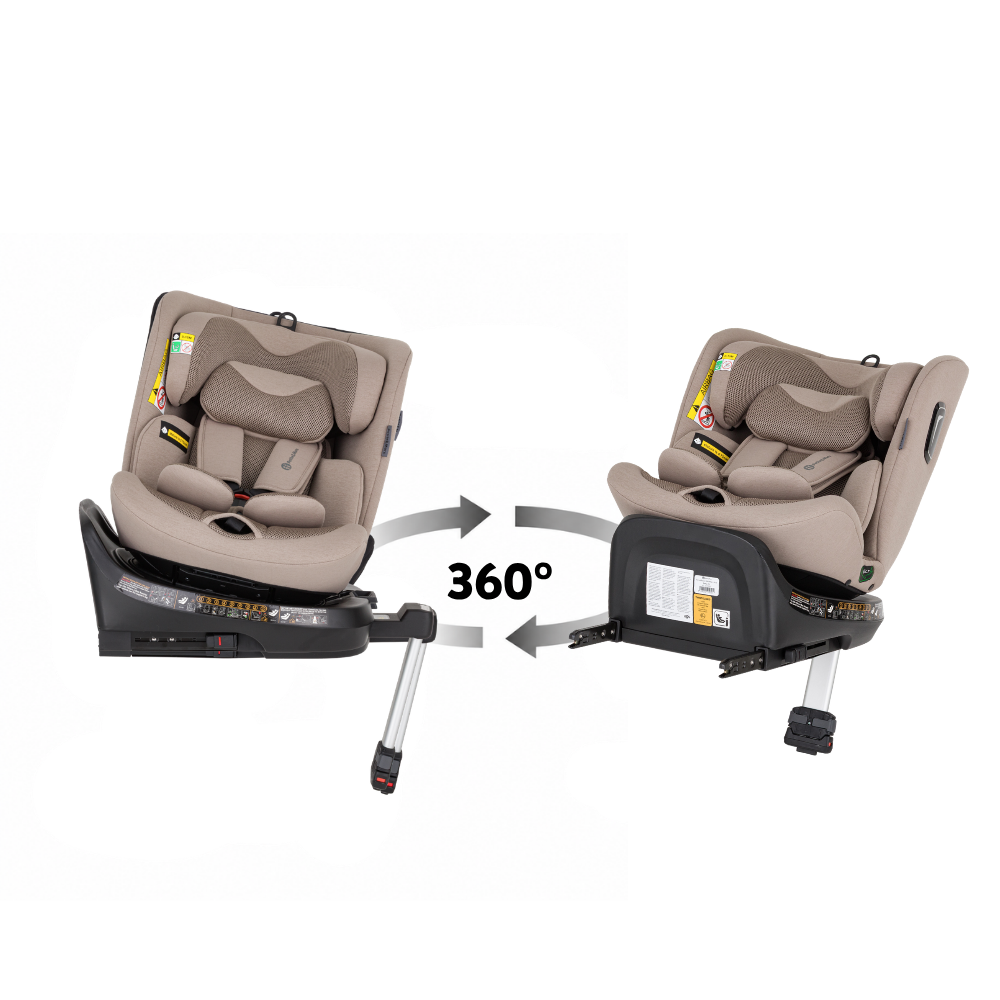 Petite&Mars scaun auto Twistguard Pro i-Size 40-150 cm(0-36 kg) Tan Brown Air