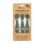 Petite&Mars set linguri de antrenament din silicon 3 buc Take&Match 6m+ 