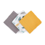 Petite&Mars set scutece bambus 68x68 cm 3 buc Moussy Ochre Leaves
