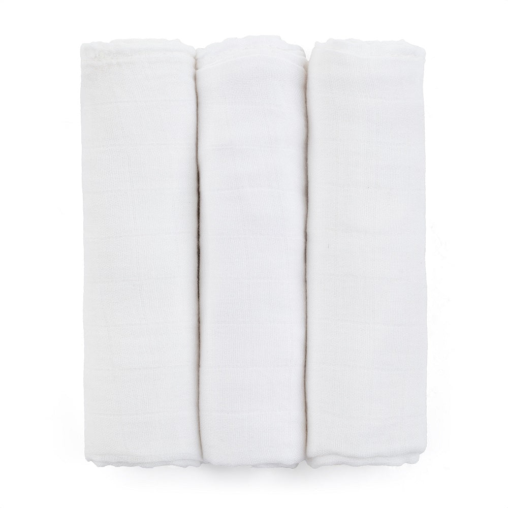 Petite&Mars set scutece bambus 68x68 cm 3 buc Moussy Total White Imagine principală a produsului