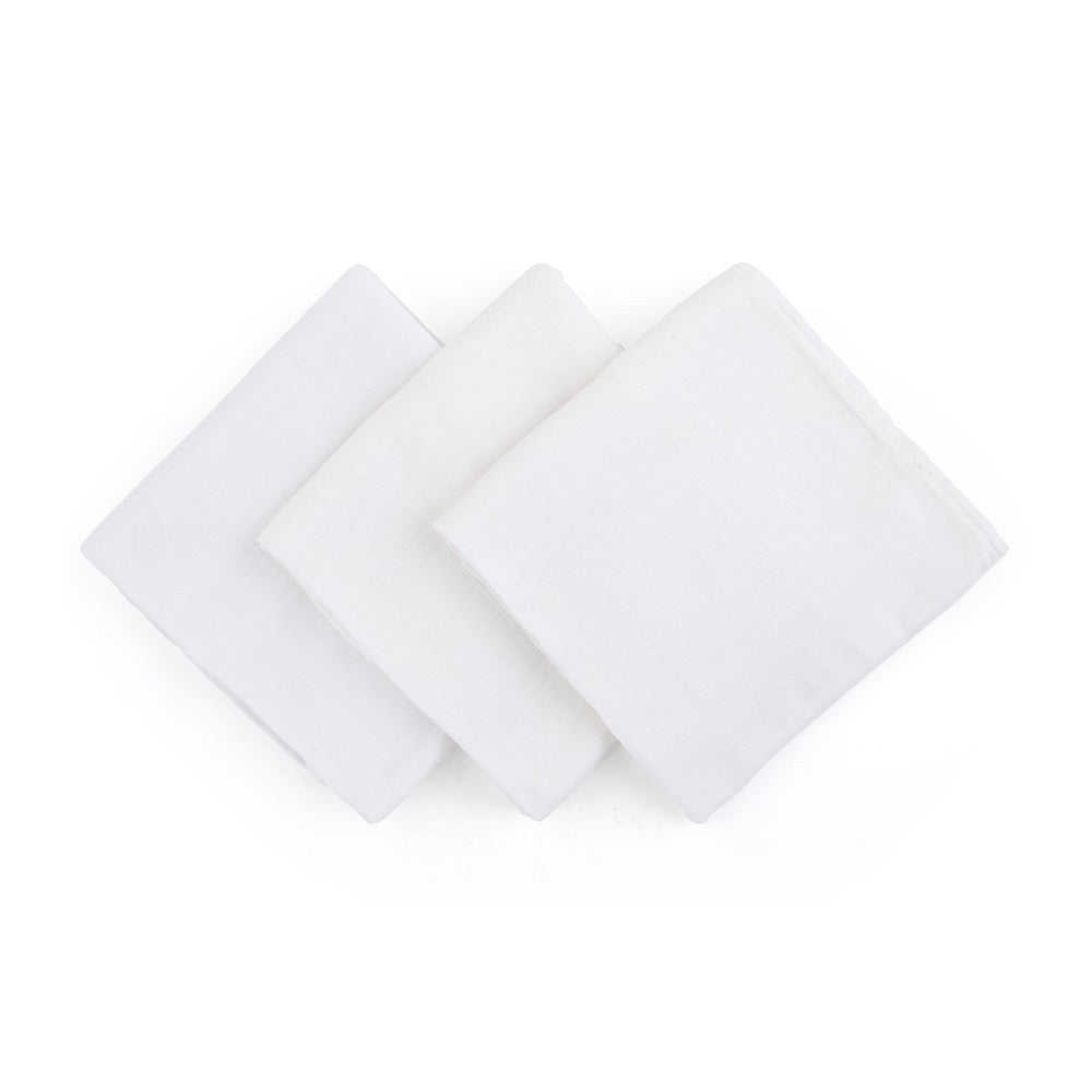 Petite&Mars set scutece bambus 68x68 cm 3 buc Moussy Total White