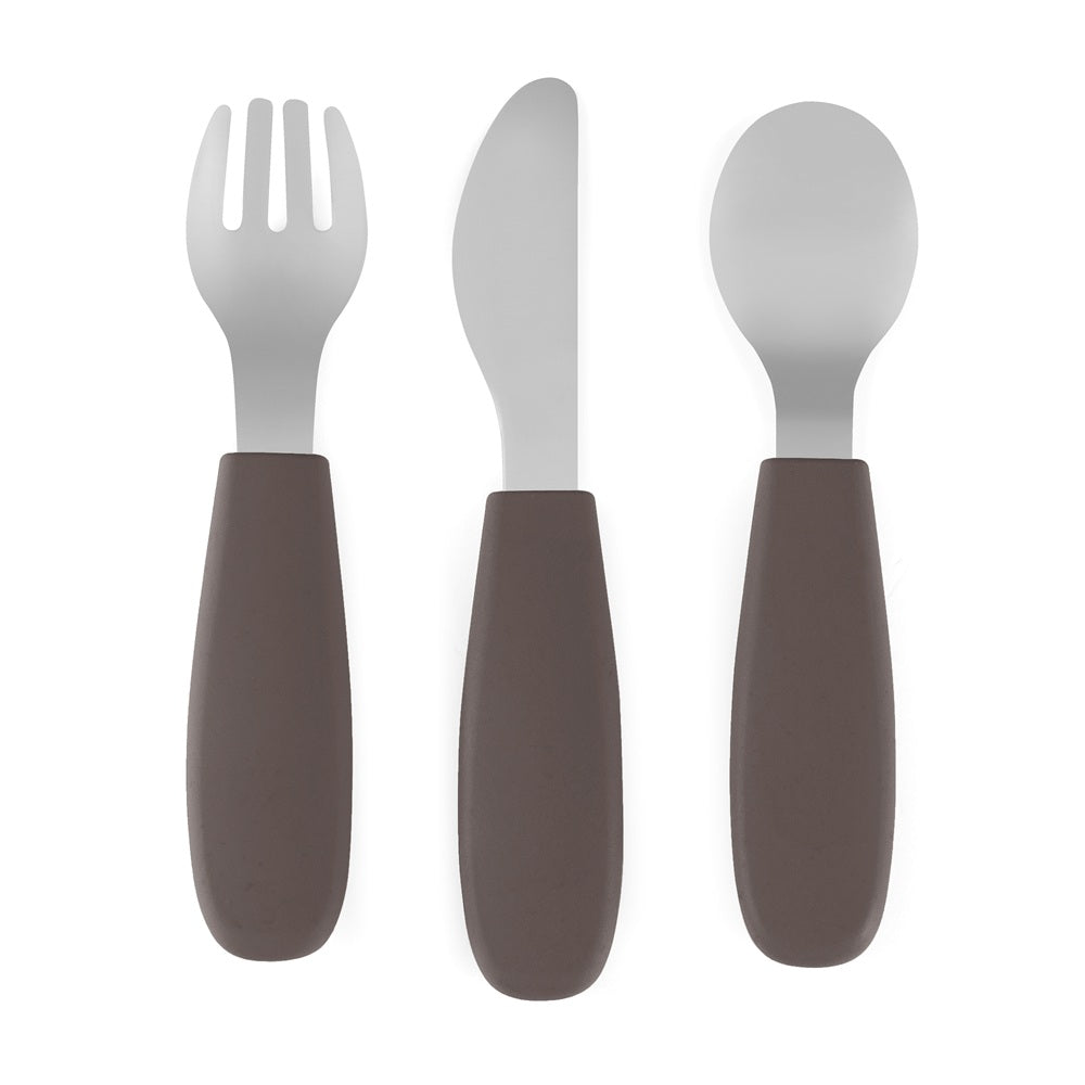 Petite&Mars set tacamuri din otel inoxidabil Take&Match 12m+ Bitter Cocoa